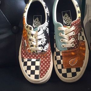 Different patched style Vans